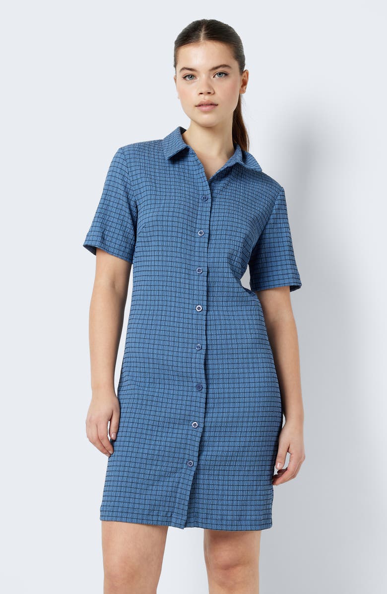 Noisy may Nanny Grid Shirtdress, Alternate, color, 