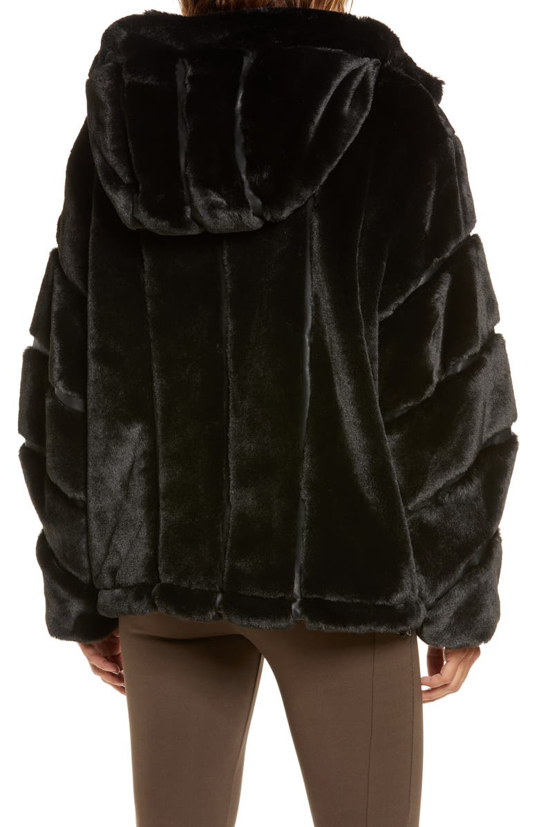 Alo Knock Out Hooded Faux Fur Hooded Jacket, Alternate, color,