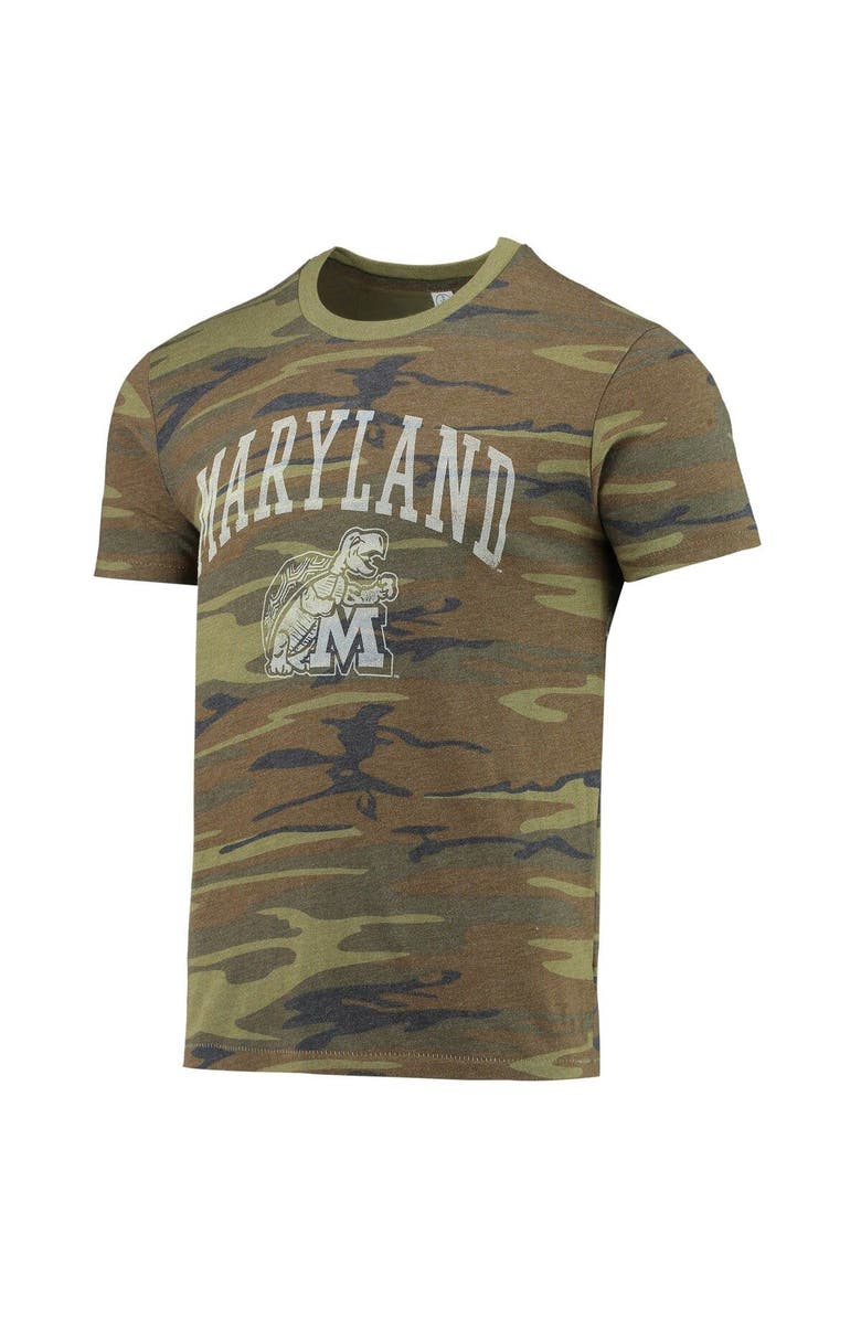 ALTERNATIVE APPAREL Men's Alternative Apparel Camo Maryland Terrapins Arch Logo Tri-Blend T-Shirt, Alternate, color, 