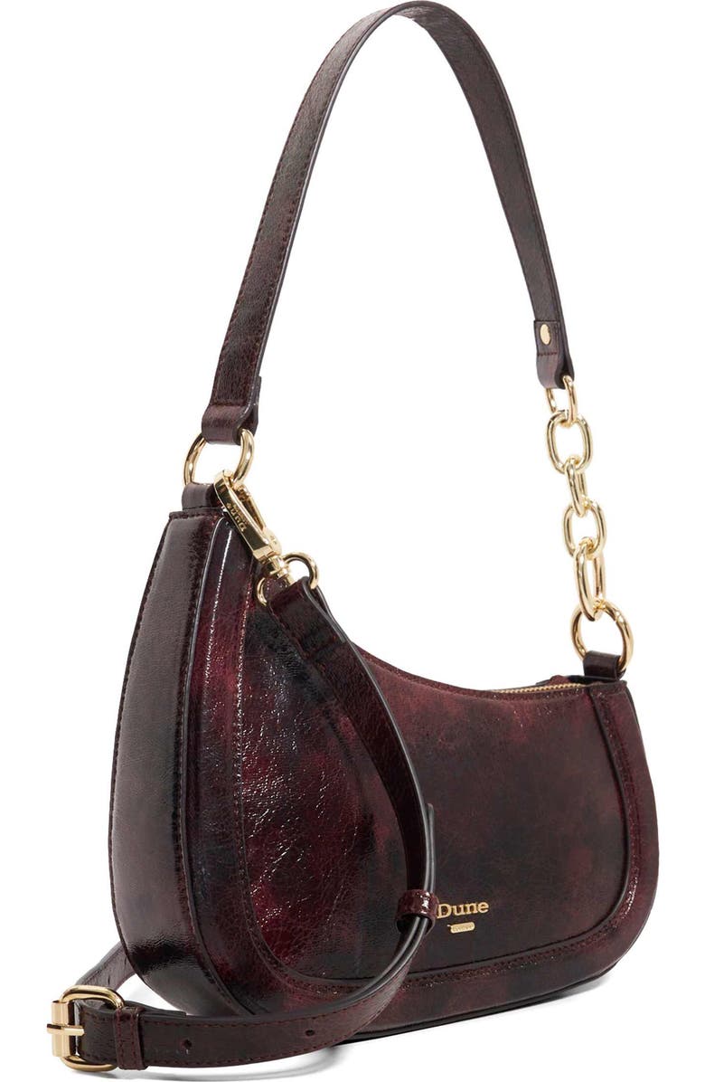 Dune London Direction Faux Leather Shoulder Bag, Alternate, color, Purple