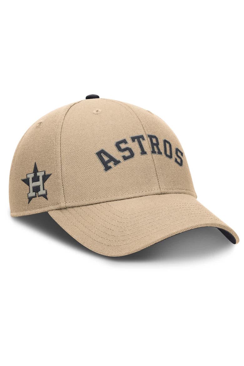 Men's Nike Khaki Houston Astros Rise Adjustable Hat, Main, color, Khaki