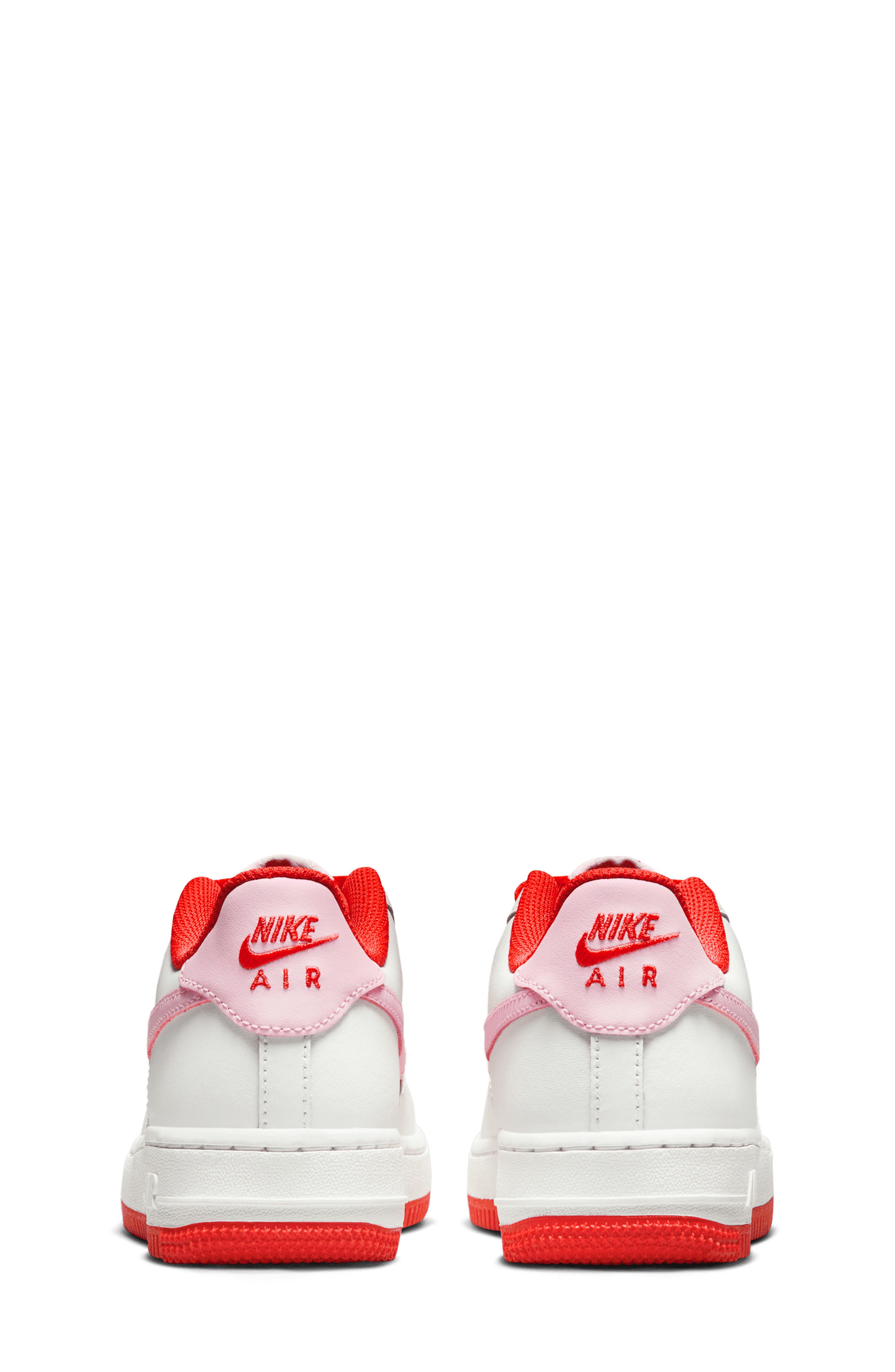 Nike Kids' Air Force 1 Basketball Sneaker, Alternate, color, White/ Crimson/ Red/ Pink