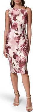 Donna Karan New York Floral Print Sleeveless Sheath Dress