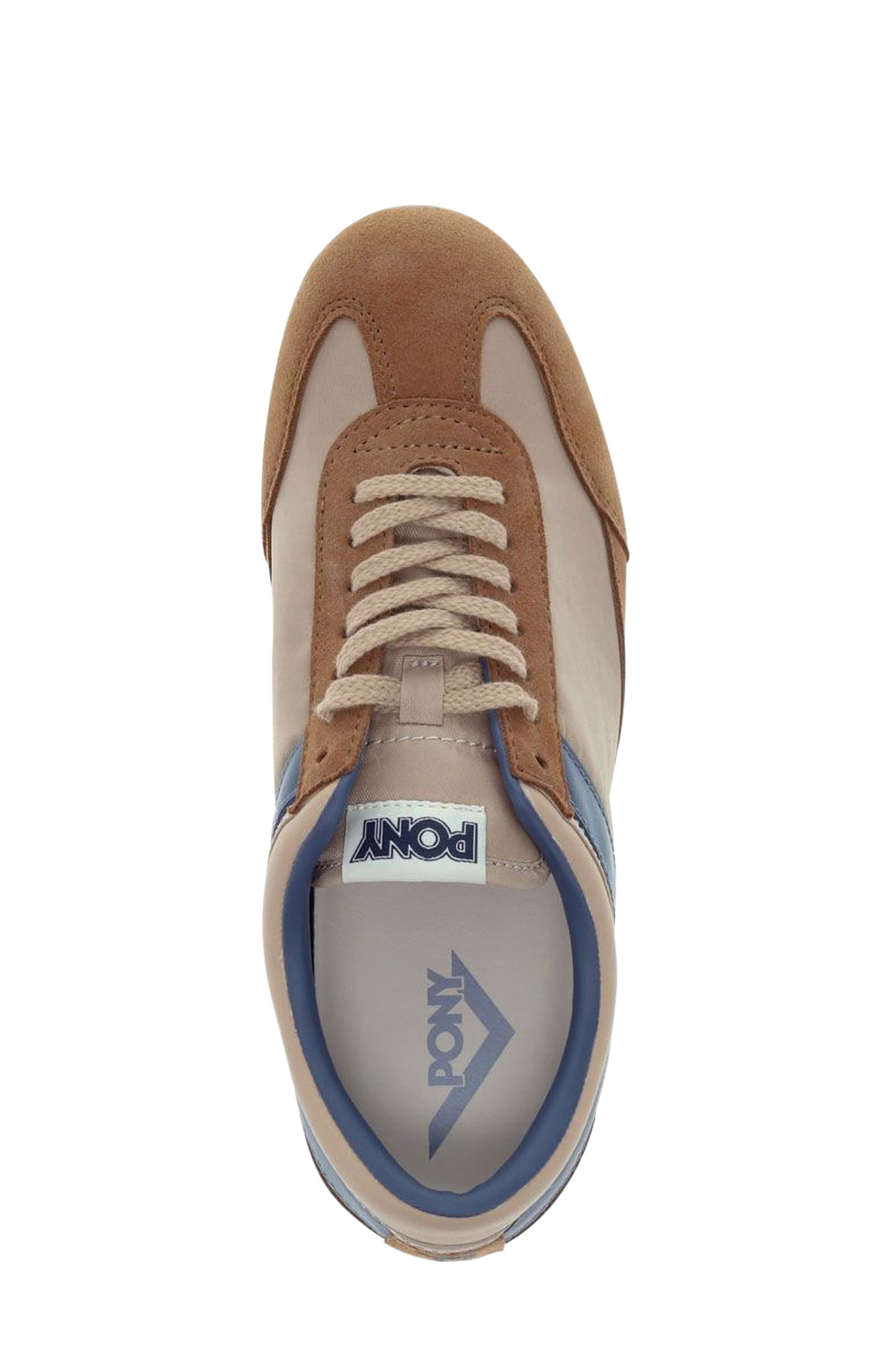 PONY Racer Sneakers, Alternate, color, Tan/Brown/Blue