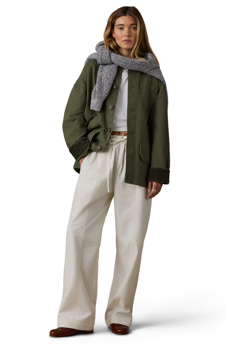 Sunwashed Canvas Barn Jacket, Alternate, color, OLIVE NIGHT