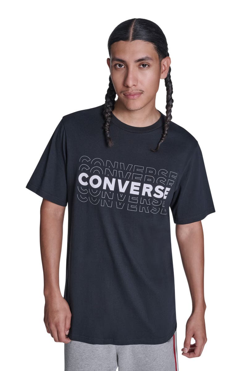 Converse Outlines T-Shirt, Main, color, Converse Black