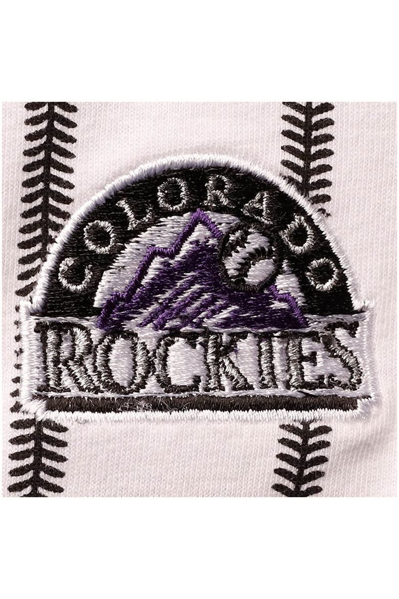 Infant White Colorado Rockies Pinstripe Power Hitter Coverall, Alternate, color, White
