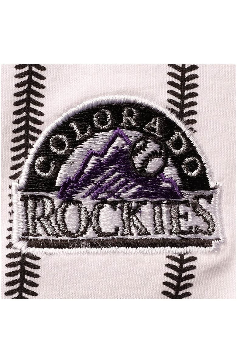 Outerstuff Infant White Colorado Rockies Pinstripe Power Hitter Coverall, Alternate, color, White