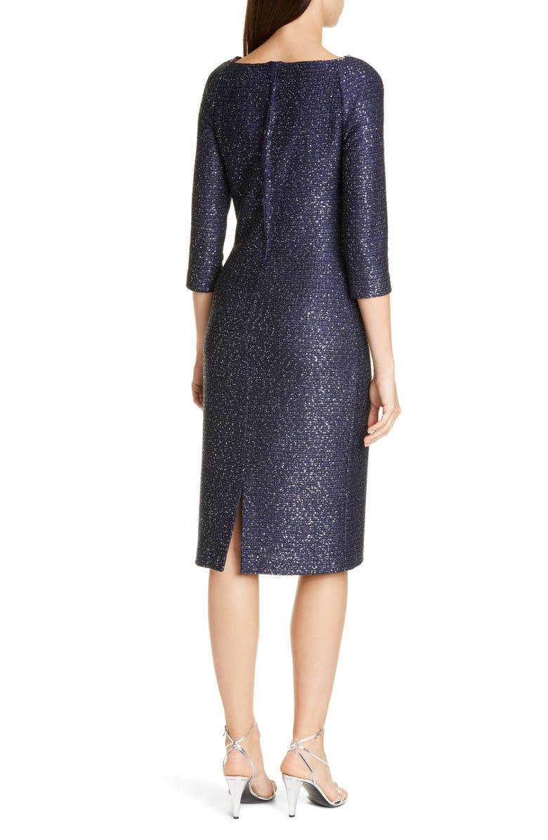 St. John Evening Glimmering Sequin Knit Cocktail Dress, Alternate, color, 
