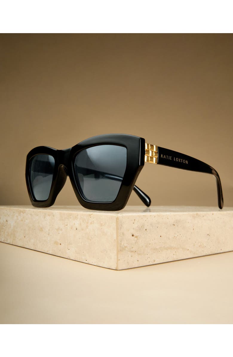 Katie Loxton Palma Oversized Cat-Eye Sunglasses in Black, Alternate, color, Black