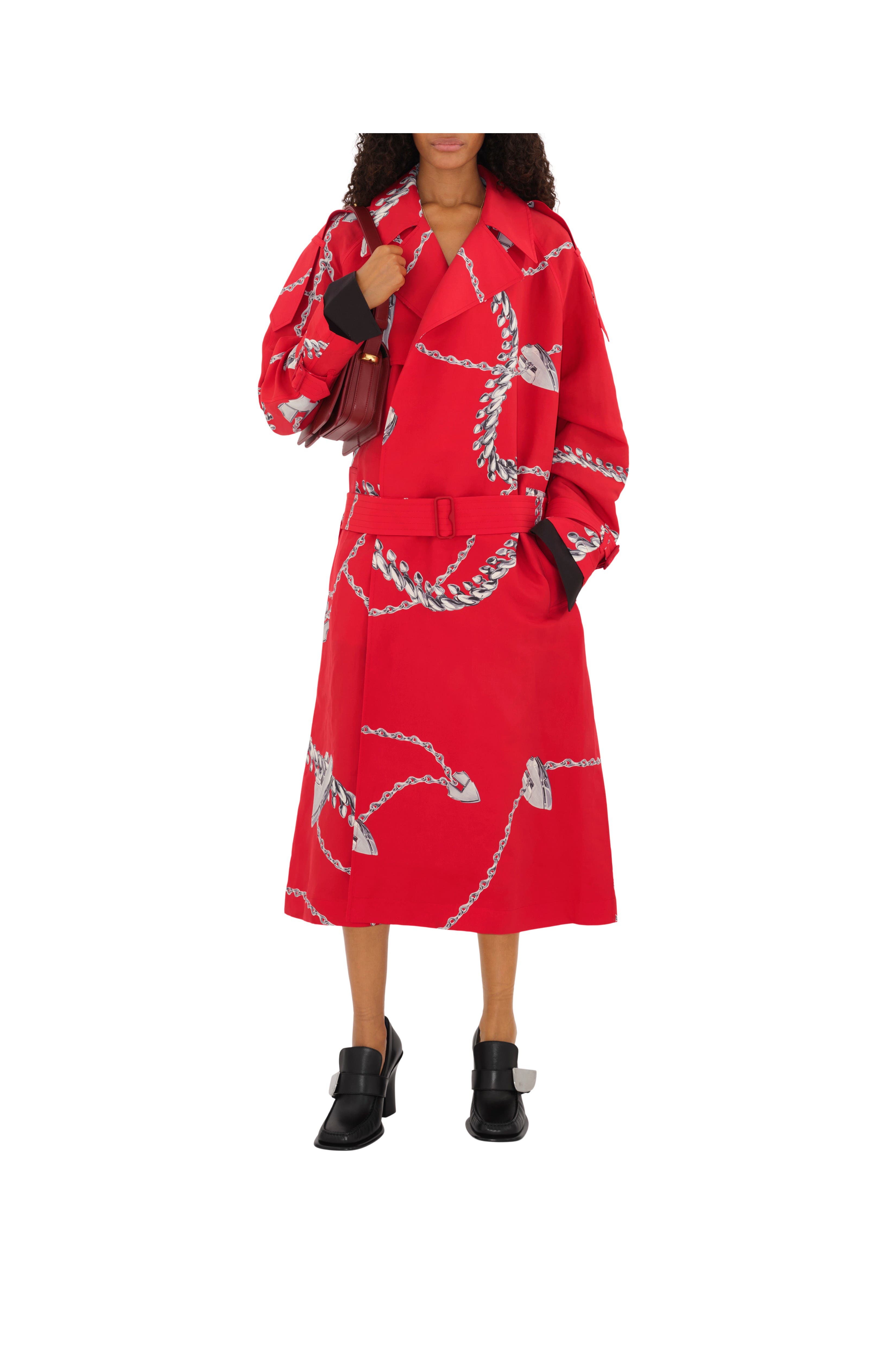 Burberry Leather London Shield High Heeled Loafers, Alternate, color, Black