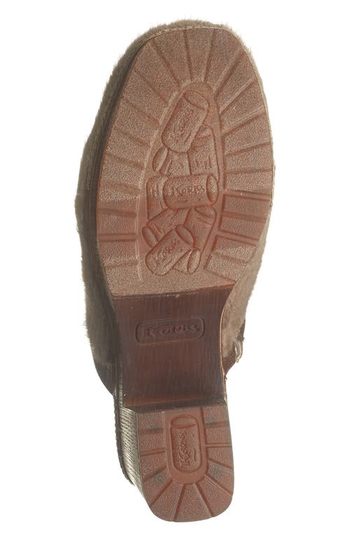Korks Lori Faux Fur Slip-on Clog In Brown