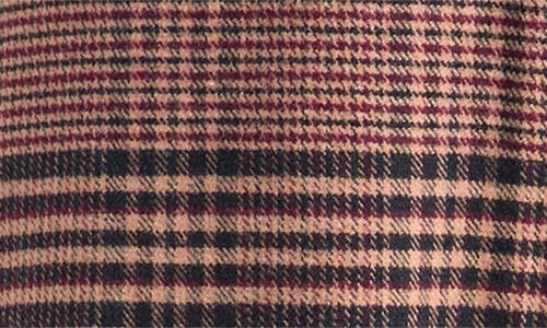 Marine Layer Allison Plaid Pull-on Wide Leg Moleskin Pants In Brown