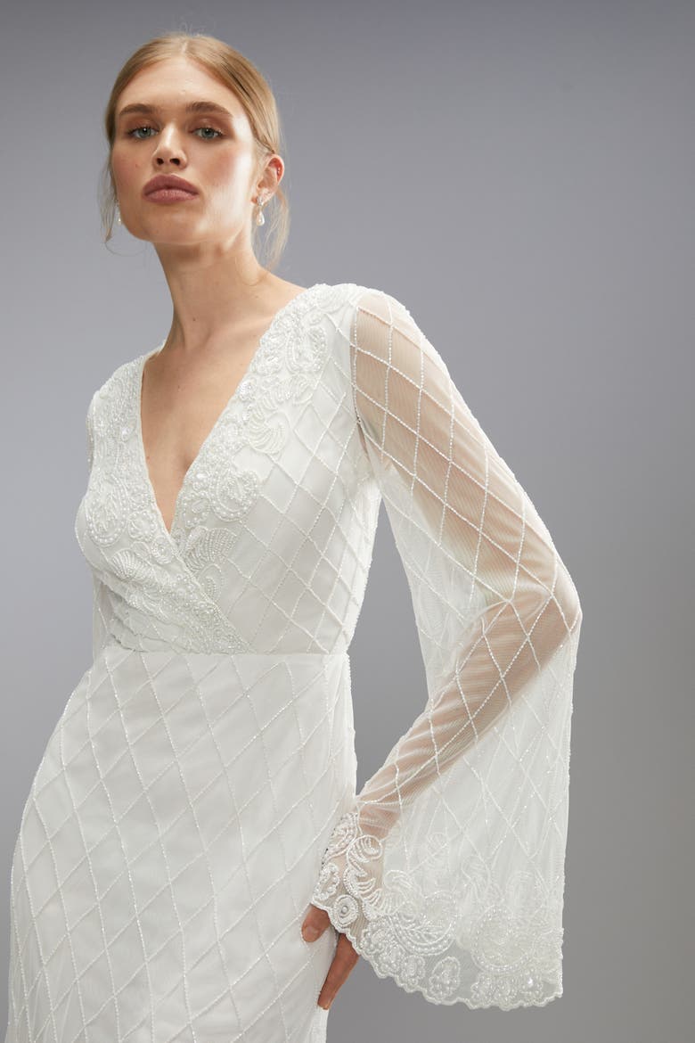Embellished Bridal Maxi Dress, Alternate, color, Ivory