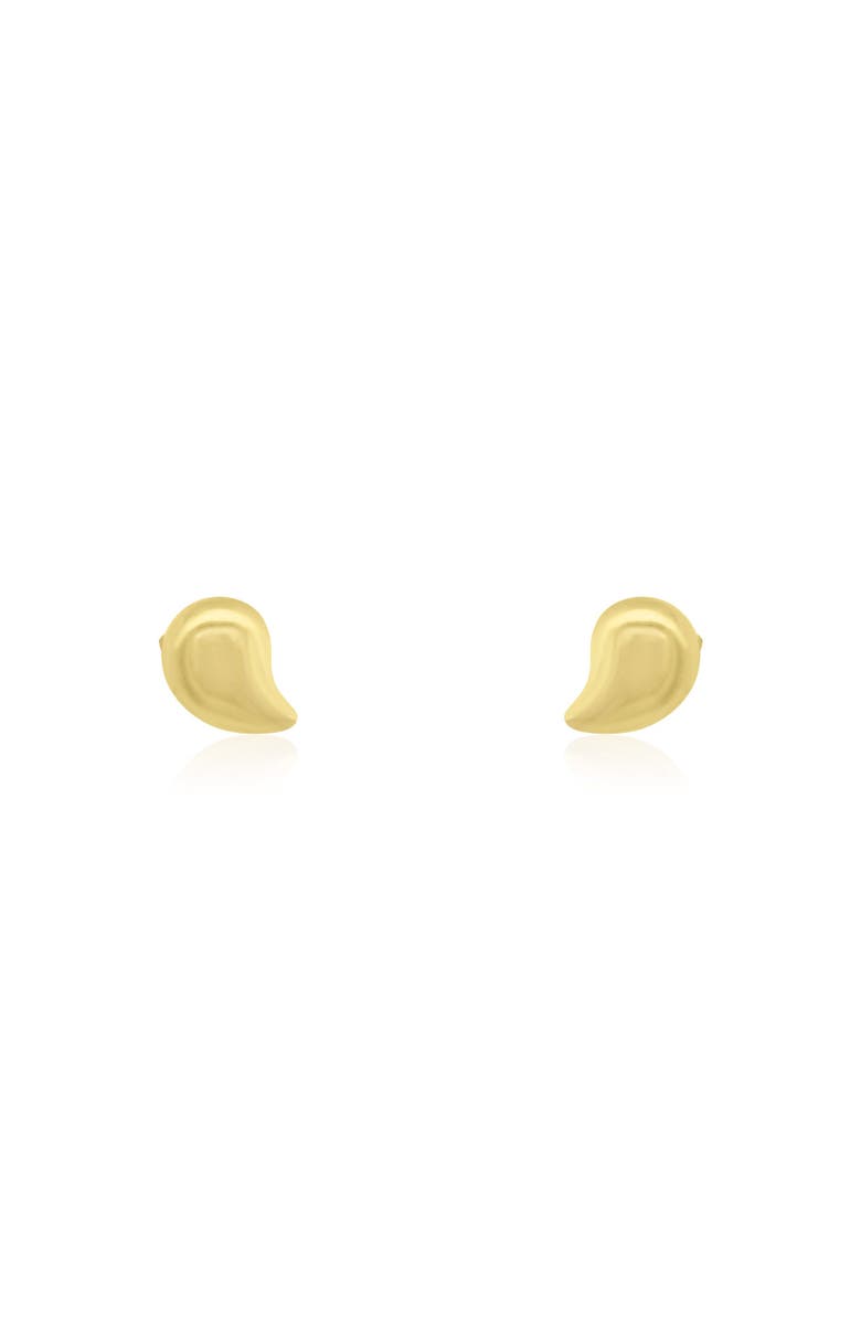 The Lovery Fine Jewelry Mini Gold Tear Drop Screw Back Stud Earrings, Alternate, color, Gold