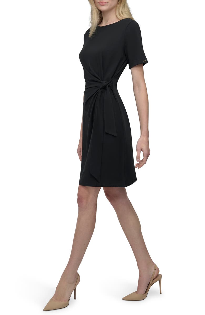 DKNY Side Tie A-Line Dress, Alternate, color,