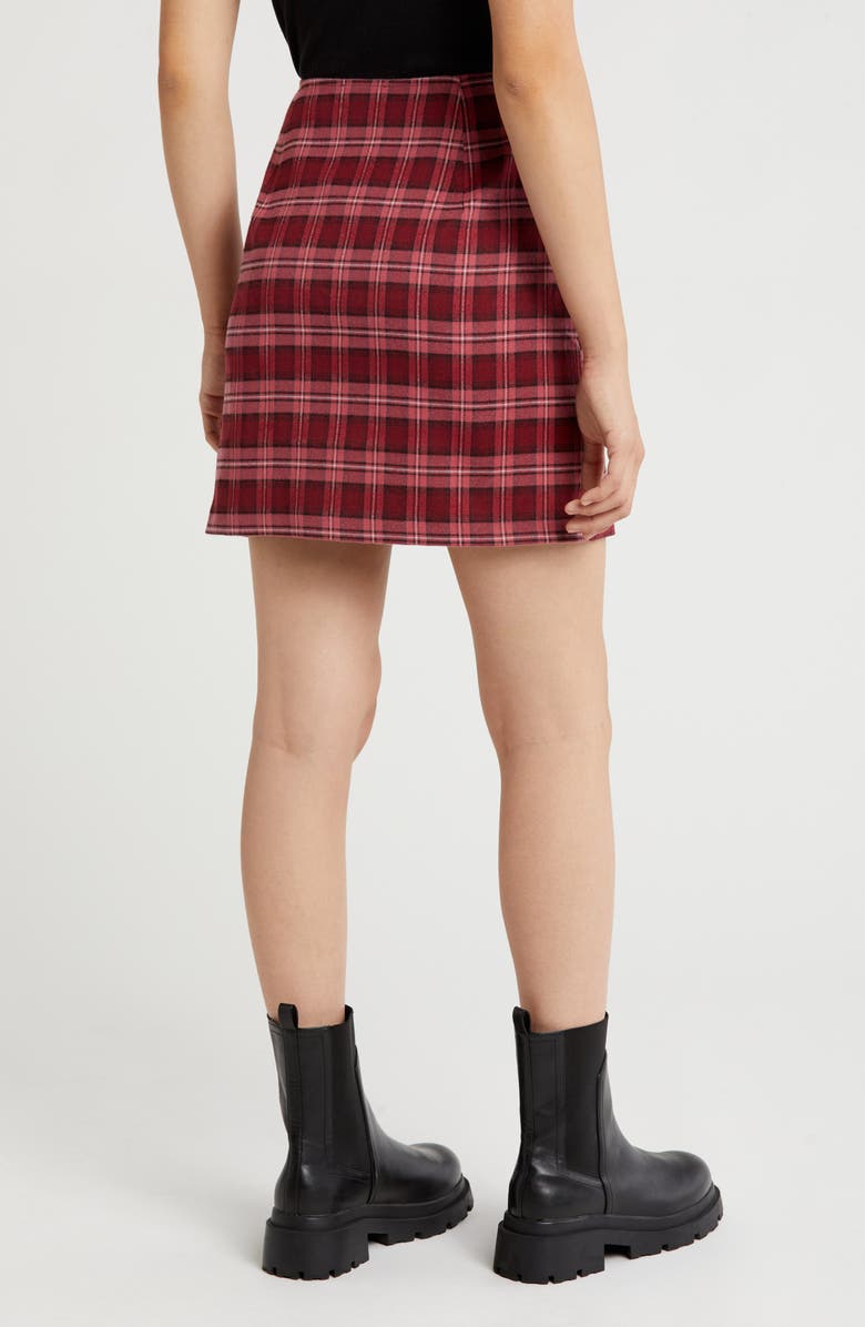 AREA STARS Plaid Miniskirt, Alternate, color, Multi
