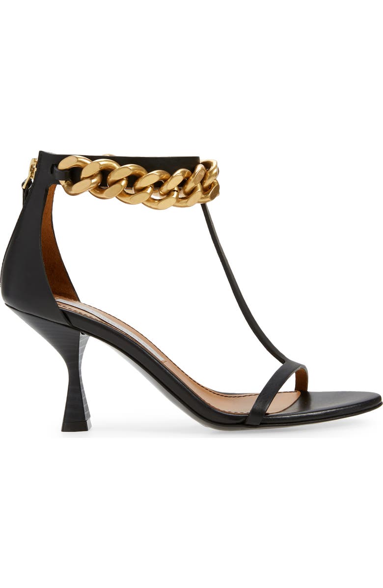 Stella McCartney Falabella Chain T-Strap Sandal, Alternate, color,