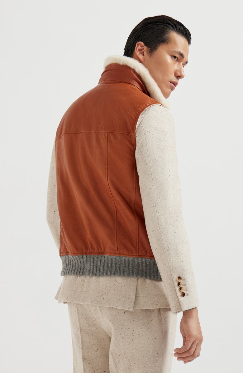 Brunello Cucinelli Padded vest, Alternate, color, Brown