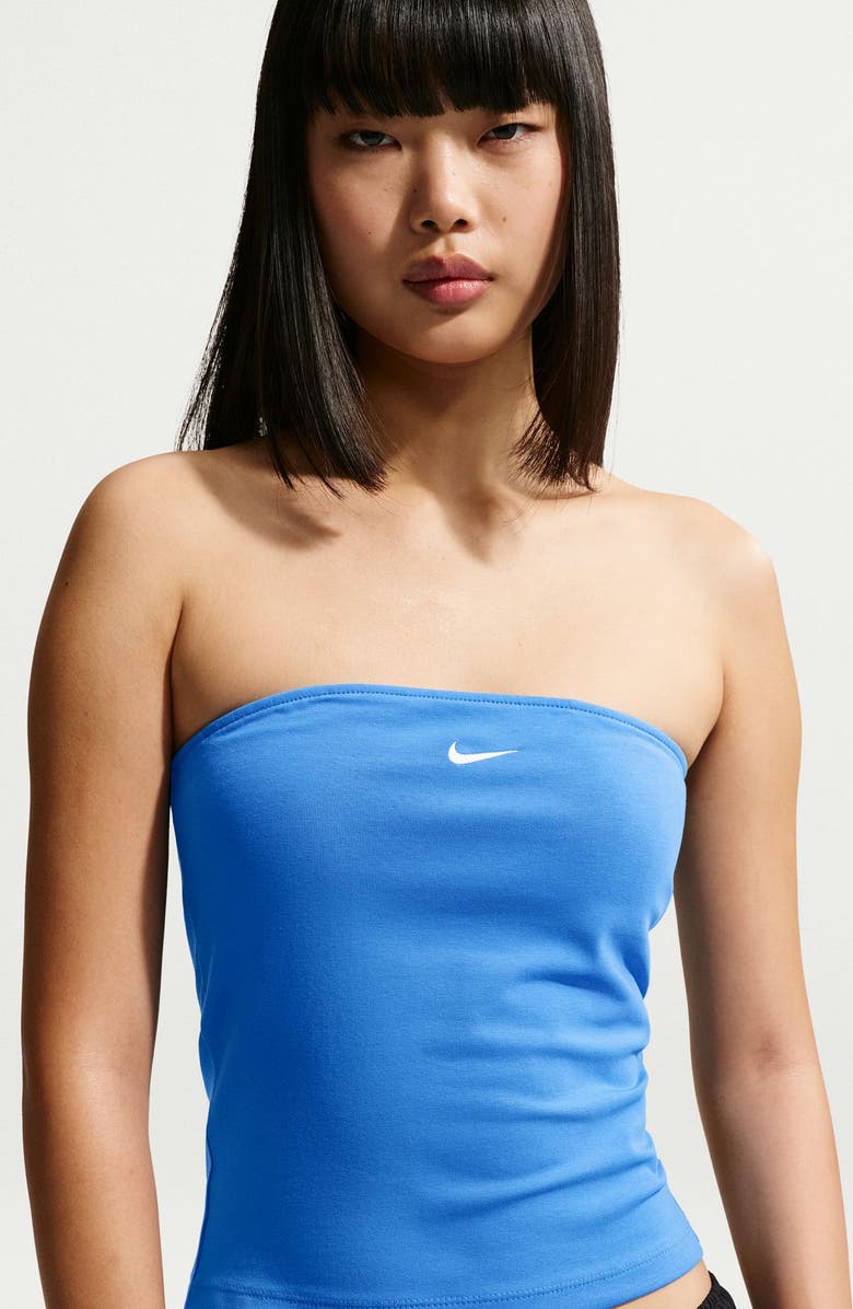 Nike Sportswear Strapless Top, Alternate, color, Lt Photo Blue/ Sail