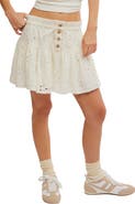 Free People Roselle Eyelet Tie Waist Miniskirt