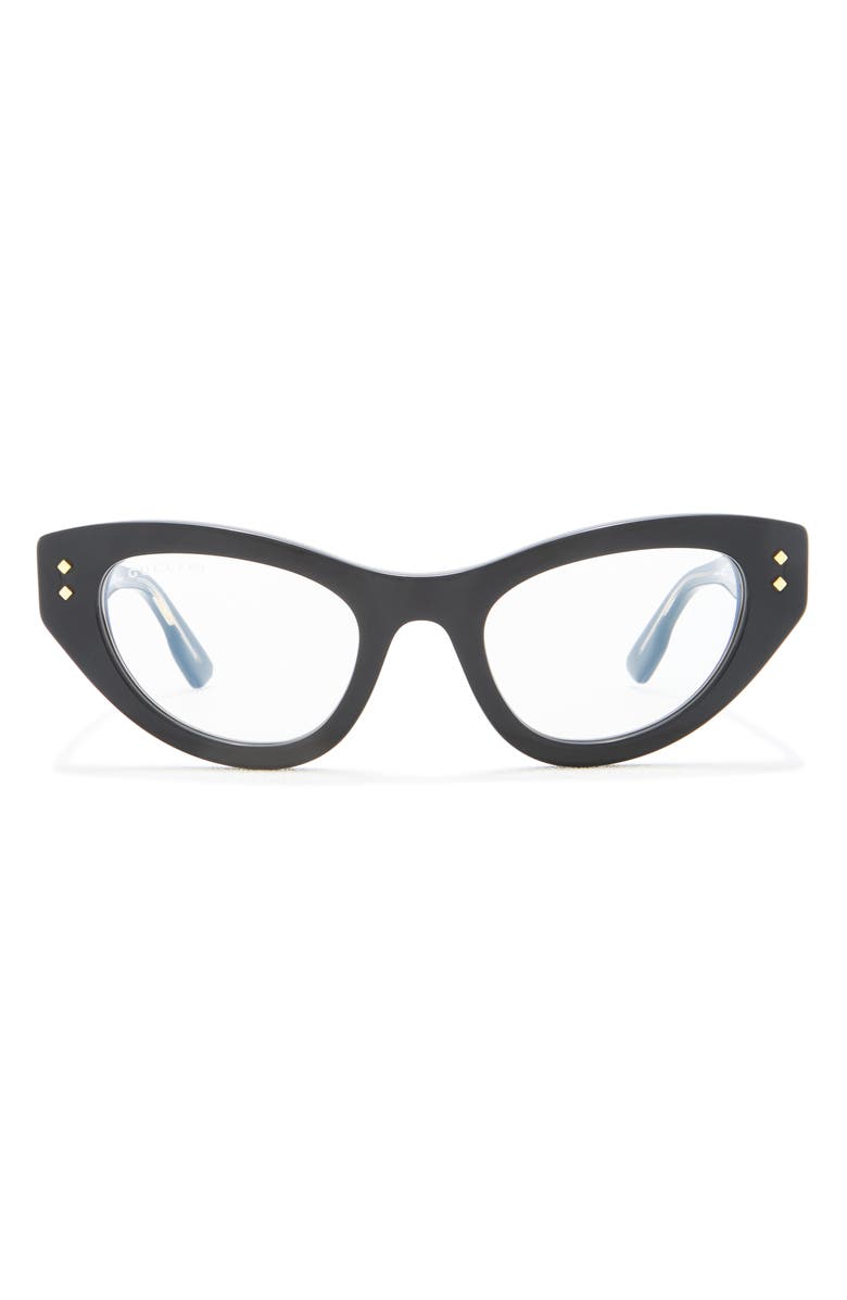 Gucci 49mm Cat Eye Optical Glasses, Main, color,