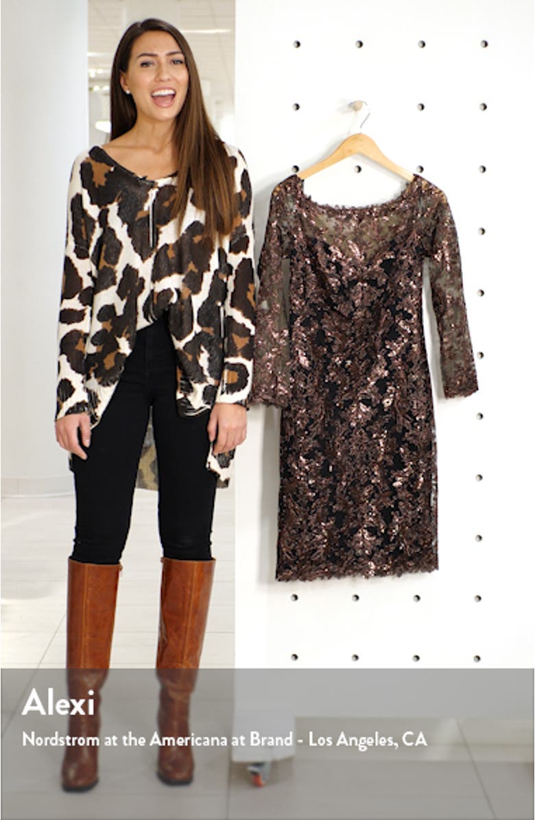 Sequin Lace Cocktail Dress, sales video thumbnail