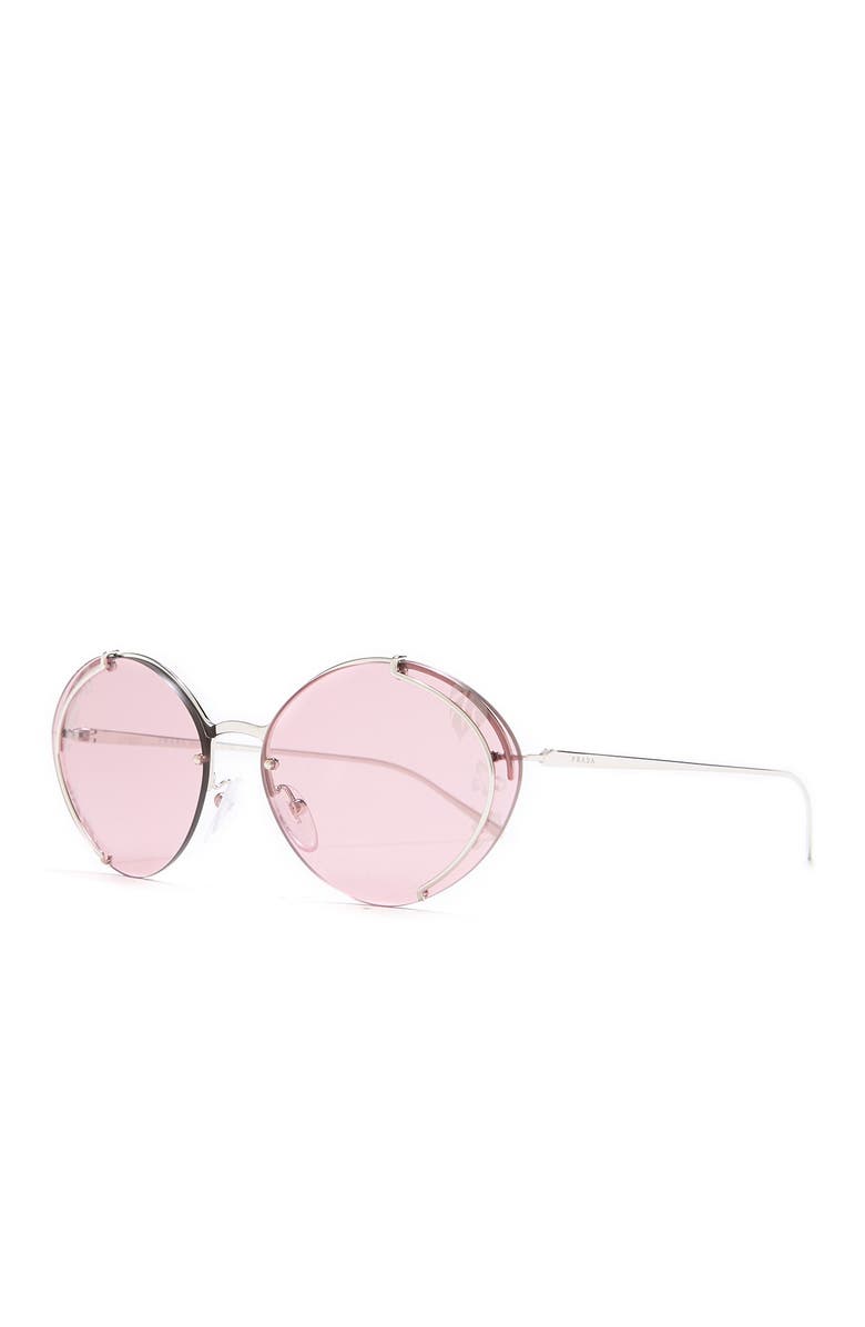 Prada Hibiscus 63mm Oval Sunglasses, Alternate, color,