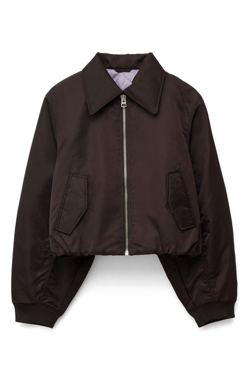 & Other Stories Crop Bomber Jacket In Brown