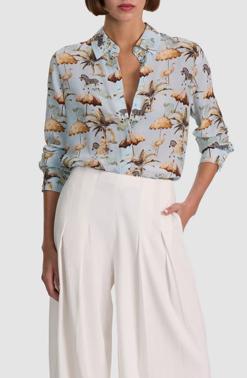 Willa Print Silk Shirt