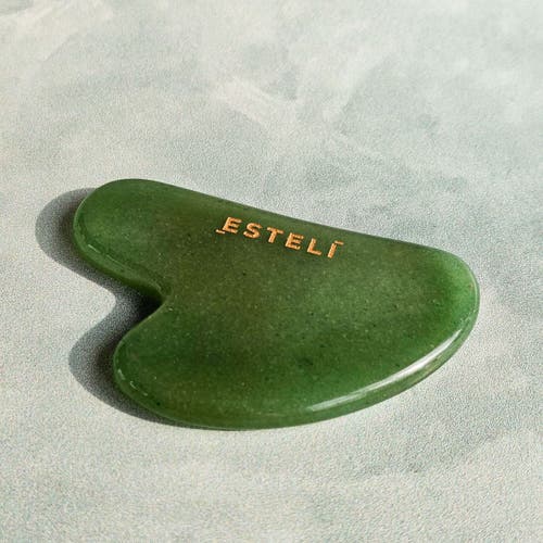 Shop Esteli Aventurine Gua Sha In Dark Green