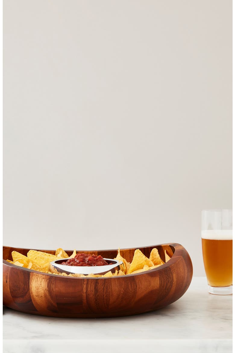 'Braid' Chip & Dip Server, Alternate, color, BROWN