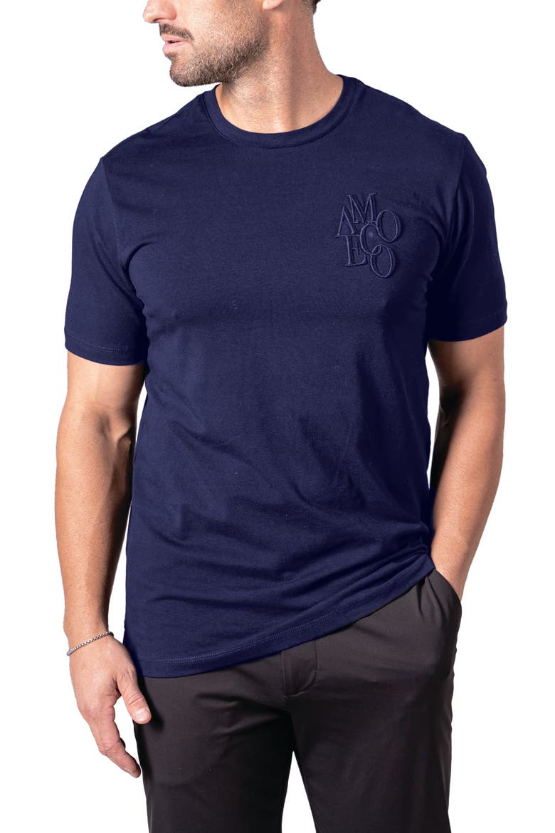 Resistance Logo Embroidered T-Shirt, Alternate, color, BLUE