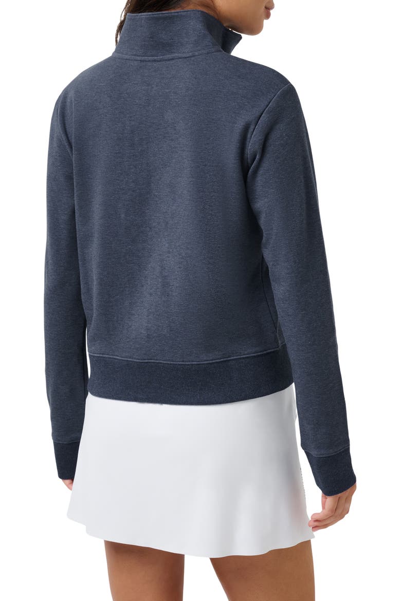 Cloud Half Zip Pullover, Alternate, color, HEATHER NAVY BLAZER