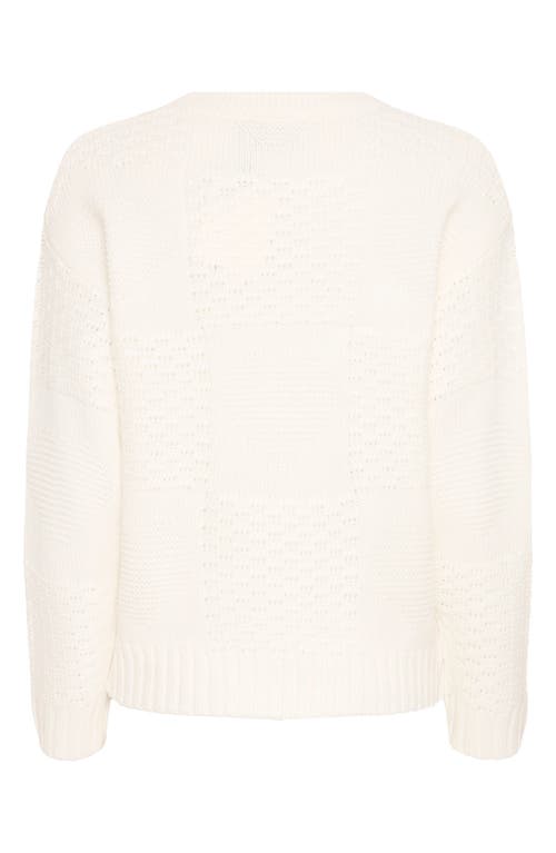 ICHI ICHI PATCHWORK KNIT PULLOVER SWEATER