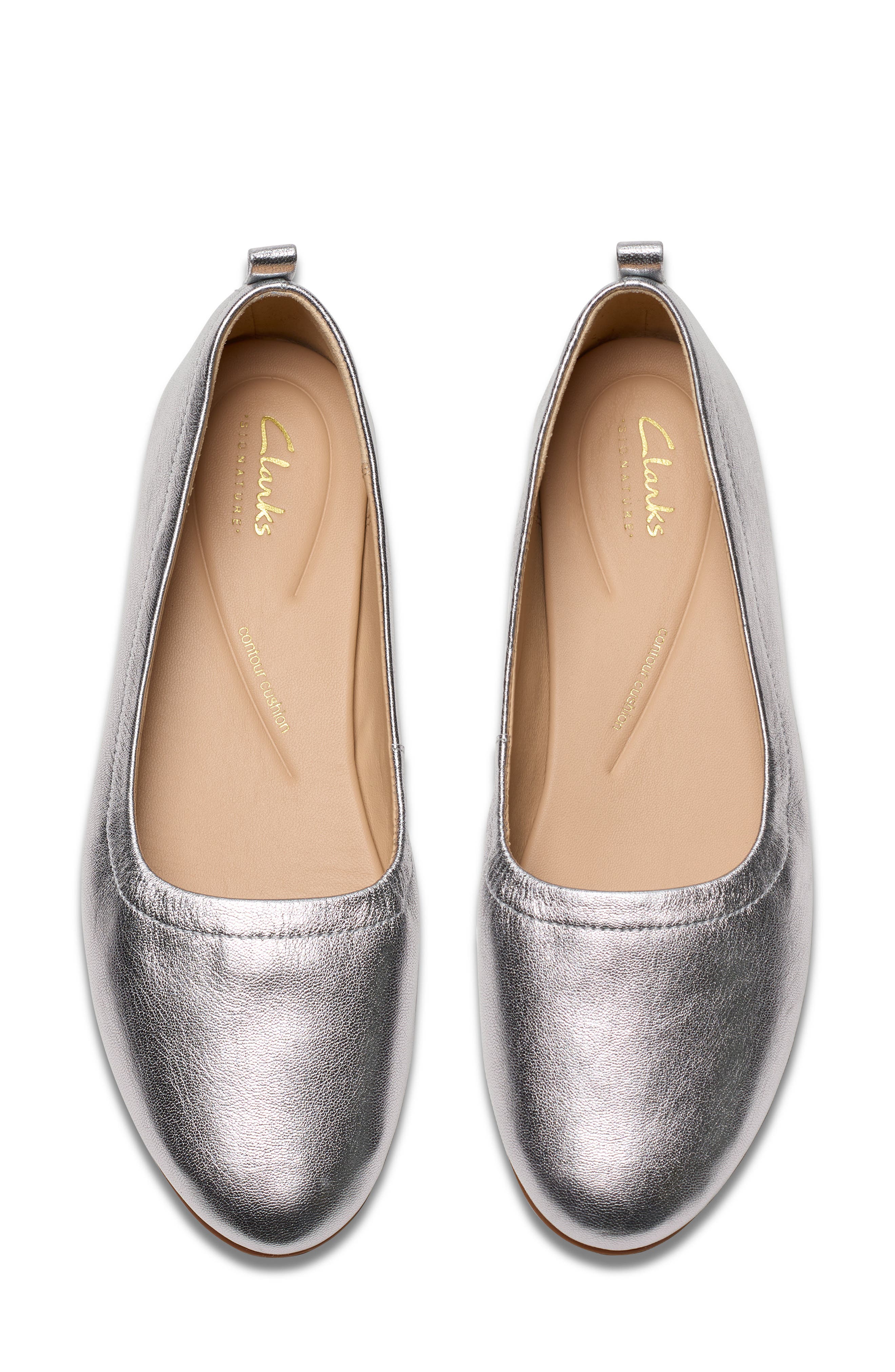 Fawna Soft Ballet Flat, Alternate, color, SILVER METALLIC