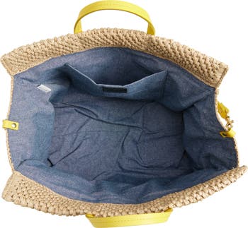 Simple Woven Raffia Tote Bag