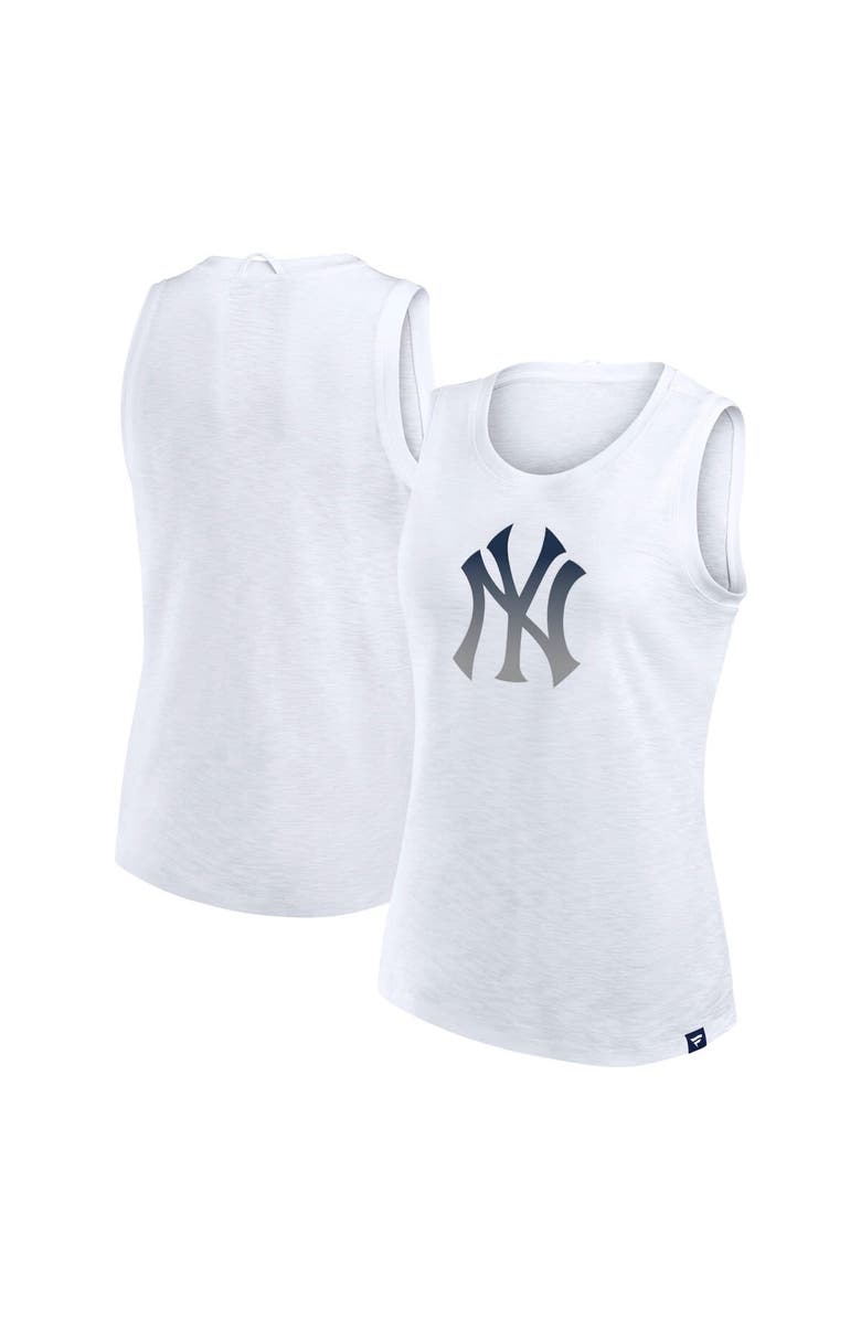 FANATICS Women's Fanatics White New York Yankees Activate Slub Tank Top, Alternate, color, 