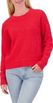 Lucky Brand Heart Stitch Sweater