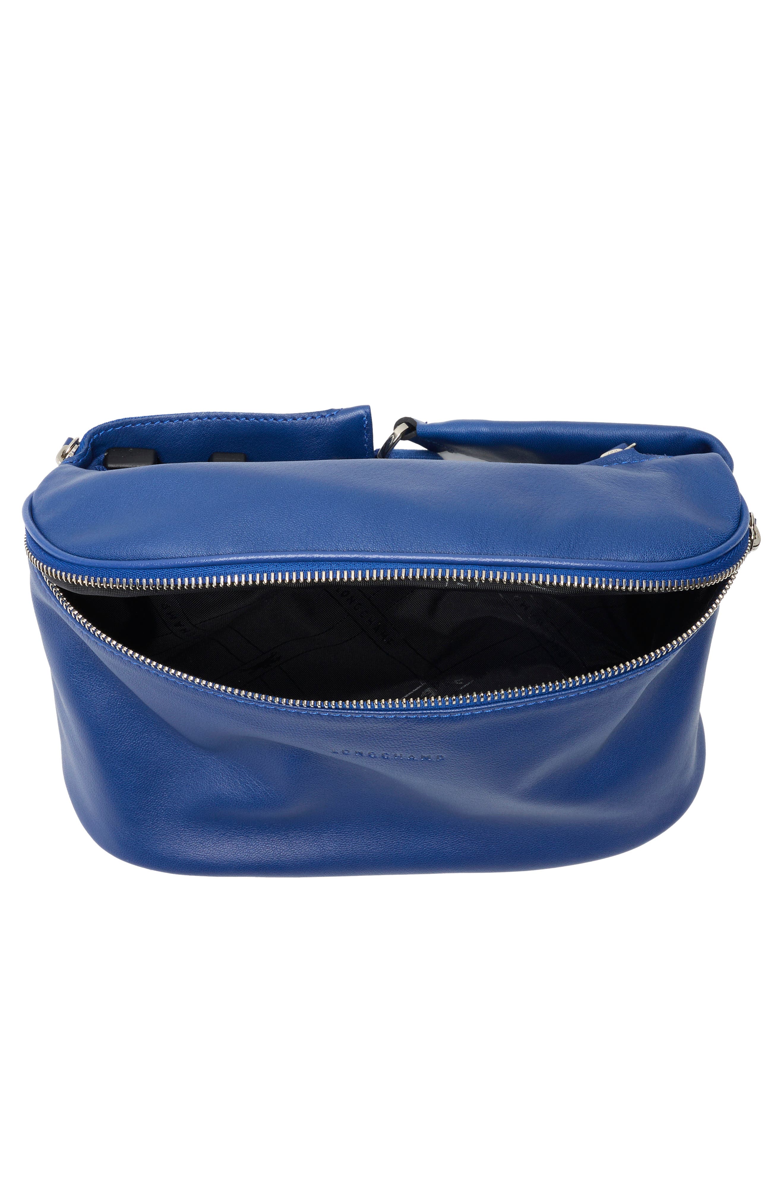 Longchamp Parisis Leather Belt Bag, Alternate, color, Blue