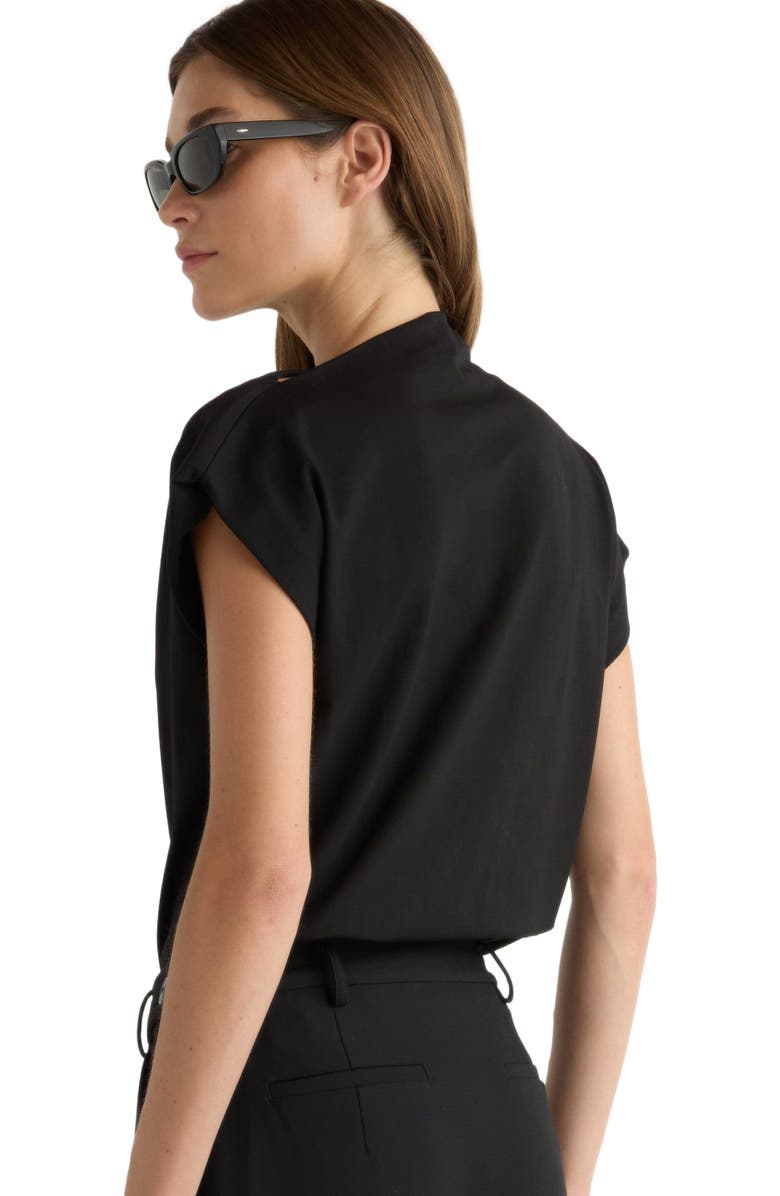 Modern Citizen Kenny Asymmetric Neck Tee, Alternate, color, Black