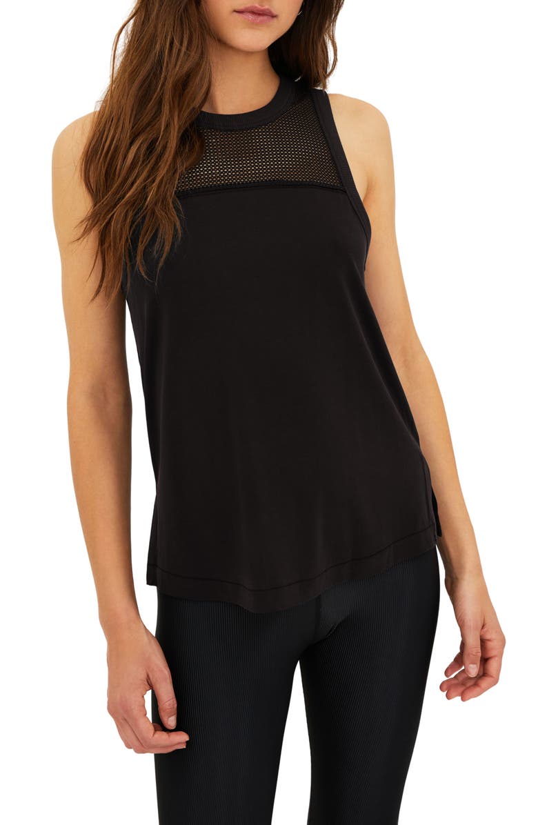 Beach Riot Lusa Mesh Yoke Tank, Main, color, 