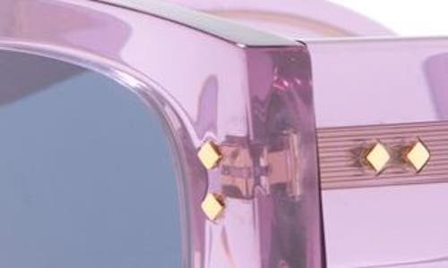Gucci 51mm Rectangle Sunglasses In Violet Violet Blue