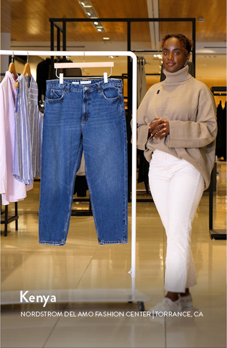 High Waist Ankle Mom Jeans, sales video thumbnail