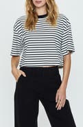 Pistola Mae Stripe Back Cutout Crop T-Shirt