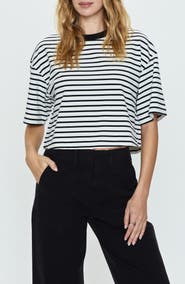Pistola Mae Stripe Back Cutout Crop T-Shirt