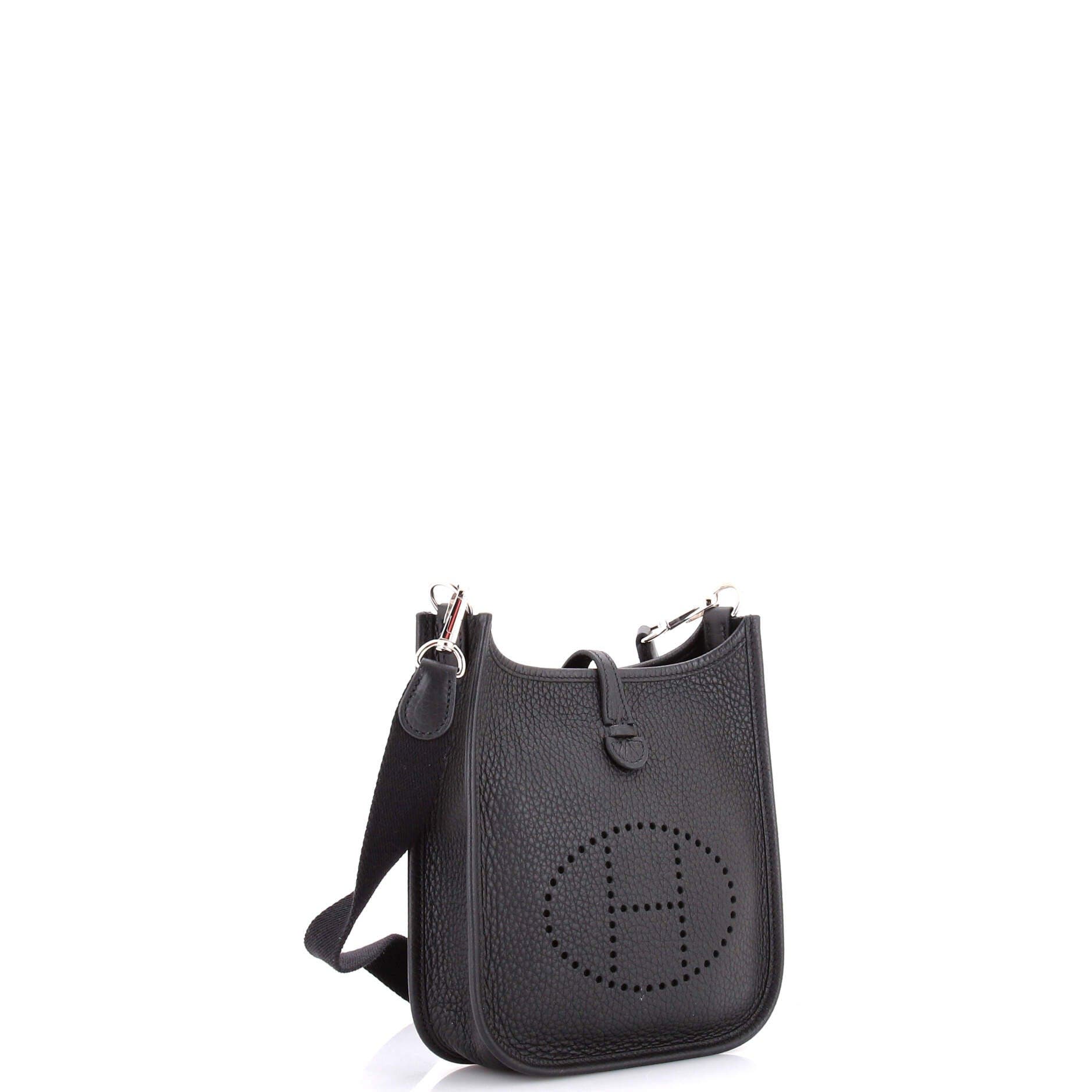 Pre-Owned Hermes Evelyne Bag Gen III Clemence TPM, Alternate, color, Noir