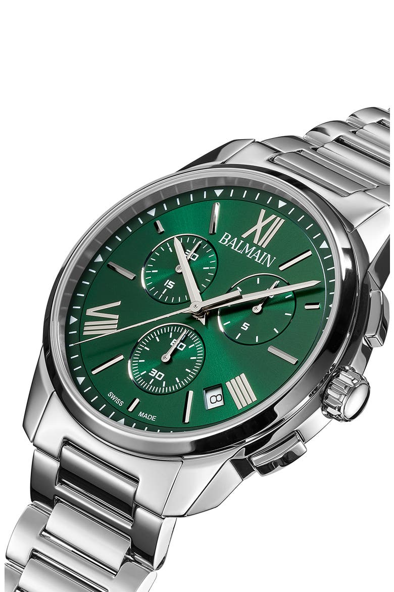 Madrigal Bracelet Chronograph Watch, 42mm, Alternate, color, STAINLESS STEEL