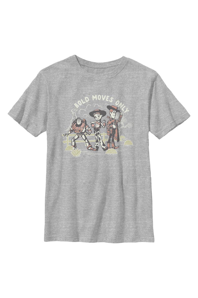 Boy's Toy Story 5 Bold Moves Only  Graphic T-Shirt, Main, color, Sport Grey