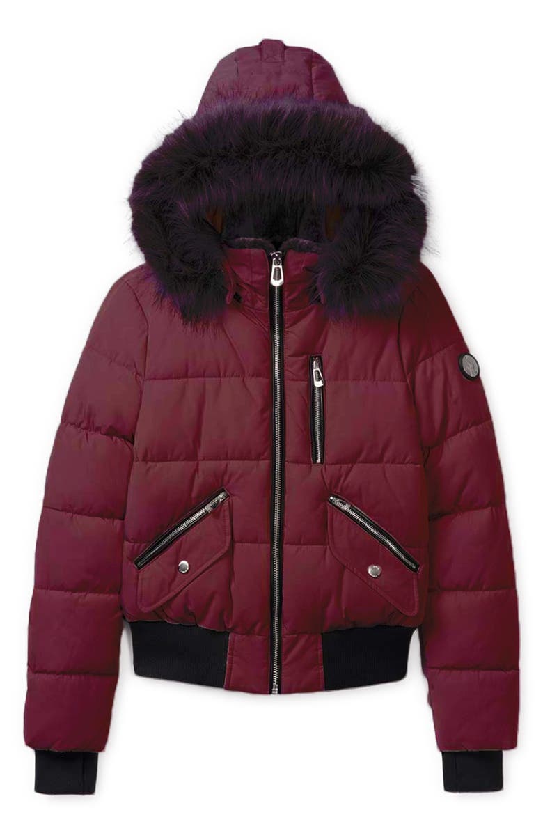 Noize Vic Heavyweight Bomber Jacket, Alternate, color, Mulberry